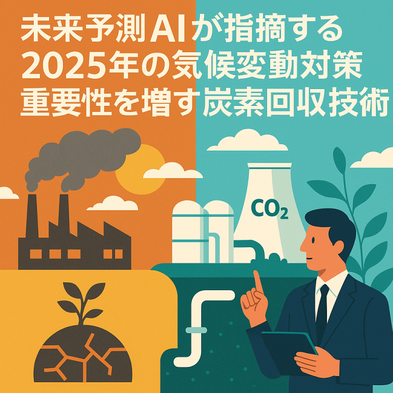 未来予測AIが指摘する2025年の気候変動対策：重要性を増す炭素回収技術