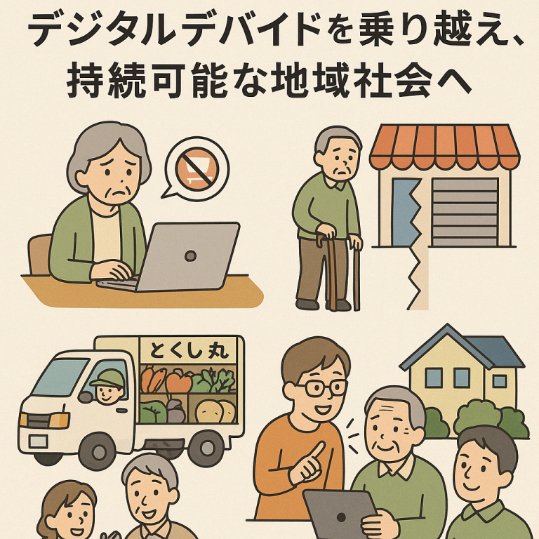 高齢者の買い物難民問題と解決策：デジタルデバイドを乗り越え、持続可能な地域社会へ